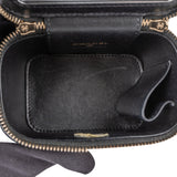 Chanel Quilted Caviar Mini Heart Chain Vanity Case Crossbody Bag