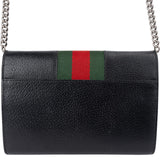 Gucci Leather Dionysus Web Stripe Wallet On Chain Crossbody Bag