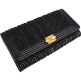 Chanel Ruched Stitched Lambskin Boy Single Flap Wallet