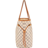 Louis Vuitton Monogram Damier Azur Canvas Neverfull MM Shoulder Bag