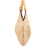 Gucci Monogram GG Canvas Bamboo Handle Handbag
