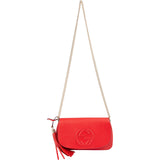 Gucci Red Pebbled Leather GG Soho Crossbody Bag
