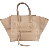 Céline Drummed Calfskin Phantom Handbag