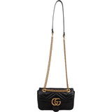 Gucci Chevron Matelassé Leather GG Marmont Small Shoulder Crossbody Bag