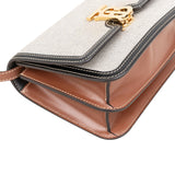 Burberry Canvas Bicolor Leather Small TB Crossbody Bag