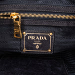 Prada Black Vitello Leather City Handbag - vintageandkickz