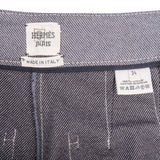 Hermès Grey Cotton Stitched Side Zipper Trousers (FR34 / DE32)