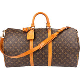 Louis Vuitton Monogram Canvas Keepall 55 Bandoulière Travel Bag