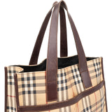 Burberry Haymarket Check Tote Shoulder Bag