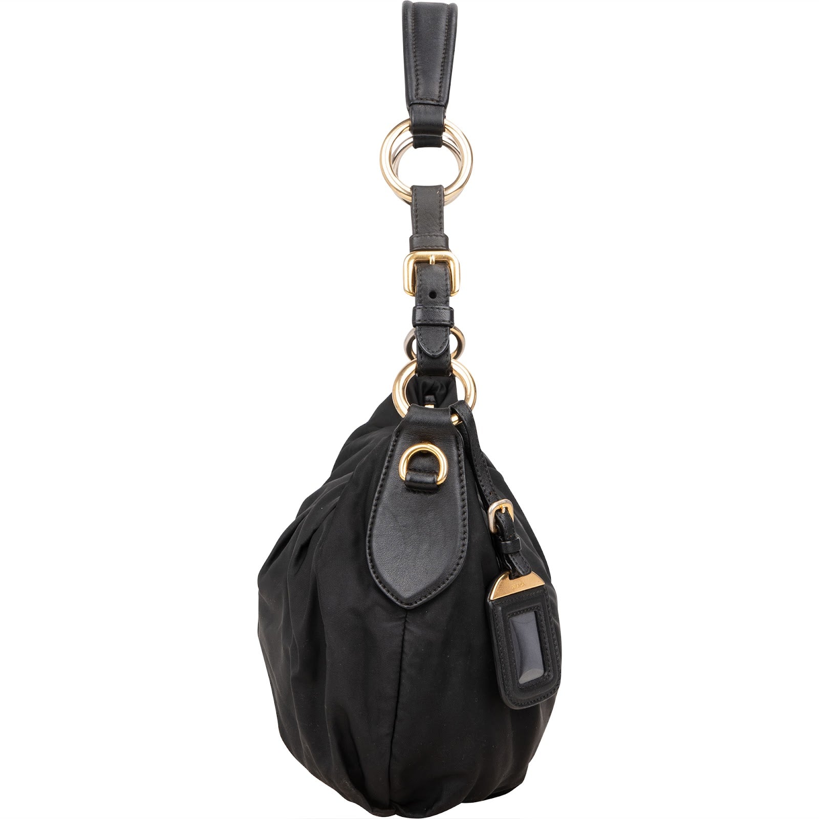 Prada Nylon Gaufre Triangle Shoulder Bag - vintageandkickz