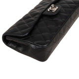 Chanel Quilted Lambskin East West Single Flap Shoulder Bag