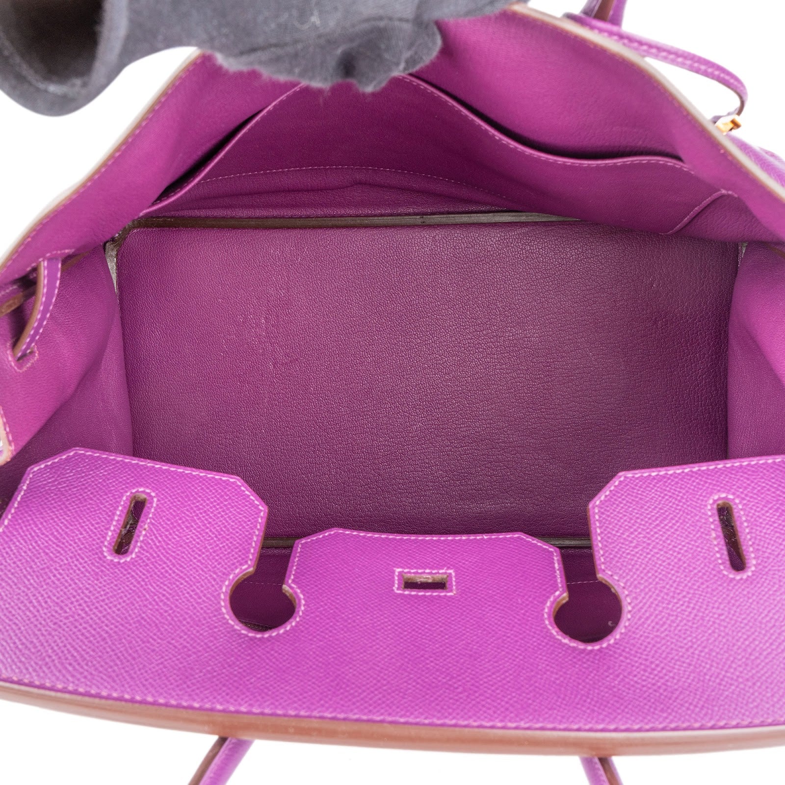 Hermès Violet Epsom Leather Birkin 35 Handbag - vintageandkickz