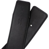 Hermès Noir & Taupe Pebbled Pesom Leather H Reversible Belt (80)
