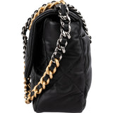 Chanel 19 Quilted Lambskin Single Flap Crossbody Bag Large