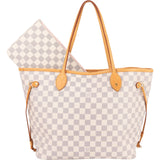Louis Vuitton Monogram Damier Azur Neverfull MM Shoulder Bag