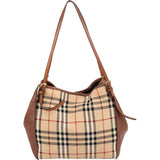Burberry Nova-Check Monogram Haymarket Hobo Shoulder Bag