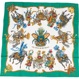 Hermès Les Fêtes du Roi Soleil Silk Carre 90 Scarf Tuch