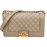 Chanel Caviar Leather Medium Boy Shoulder Bag