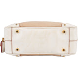 Prada Canvas Saffiano Leather Bauletto Handbag