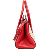 Prada Bicolor Saffiano & Canvas Handbag
