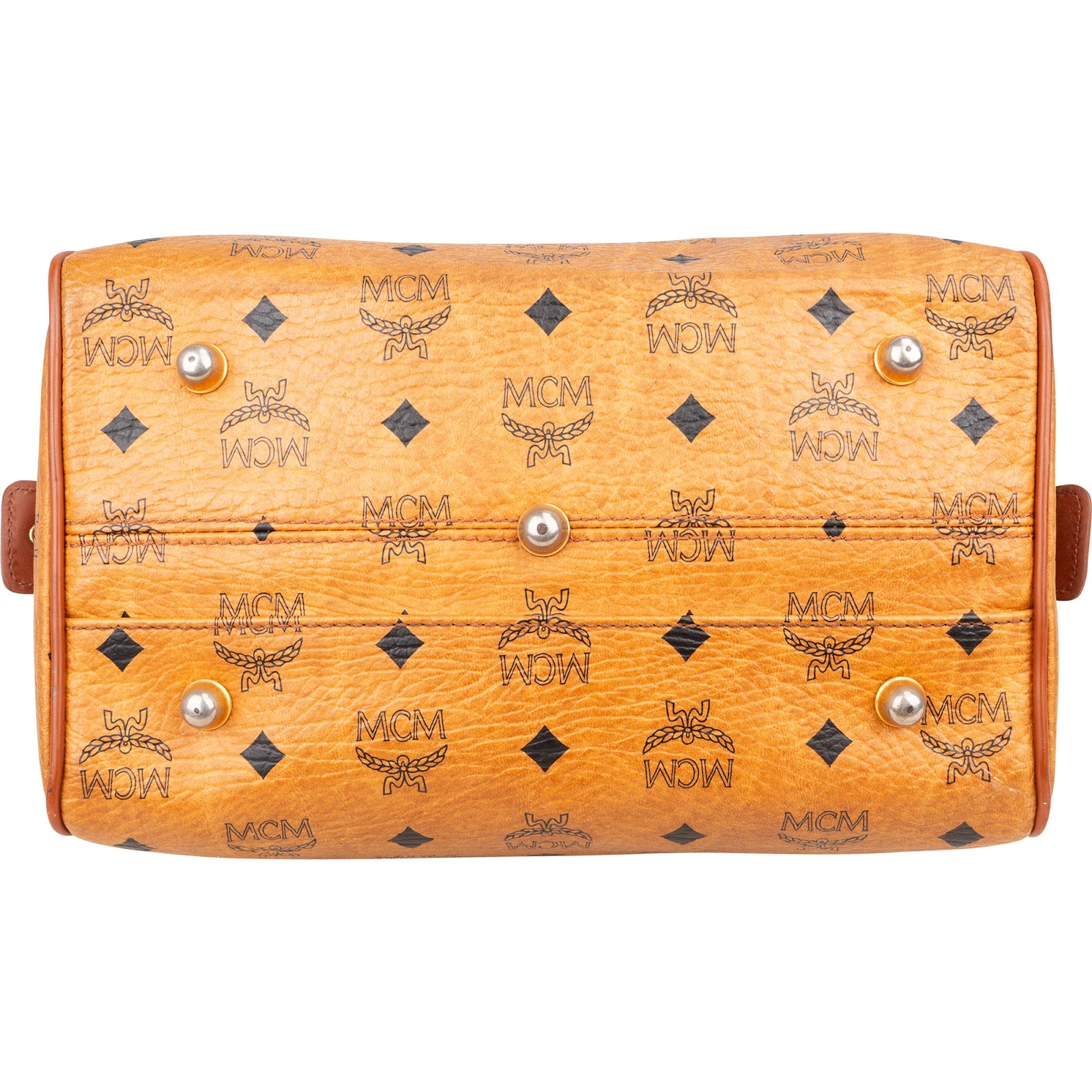 [🔄️B07 / F47] MCM Monogram Visetos Boston Bag Handbag - vintageandkickz