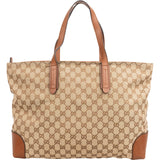 Gucci Monogram GG Canvas Web Detail Sherry Tote Shoulder Bag