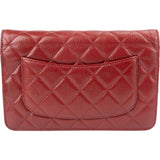 Chanel Quilted Caviar Leather Palladium Wallet On Chain Crossbody Bag