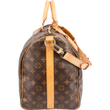 Louis Vuitton Monogram Canvas Keepall 50 Bandoulière Travel Bag