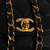 Chanel Quilted Lambskin Diana 24K Gold Diana Single Flap Crossbody Bag