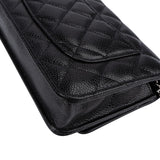 Chanel Quilted Caviar Leather Wallet On Chain Crossbody Bag