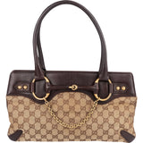 Gucci Monogram GG Horsebit Handbag