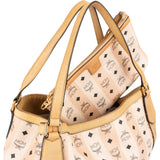 MCM Monogram Striped Visetos Canvas Stripe Hobo Shoulder Bag