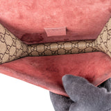 Gucci Monogram GG Supreme Canvas Blooms Suede Dionysus Small Crossbody Bag