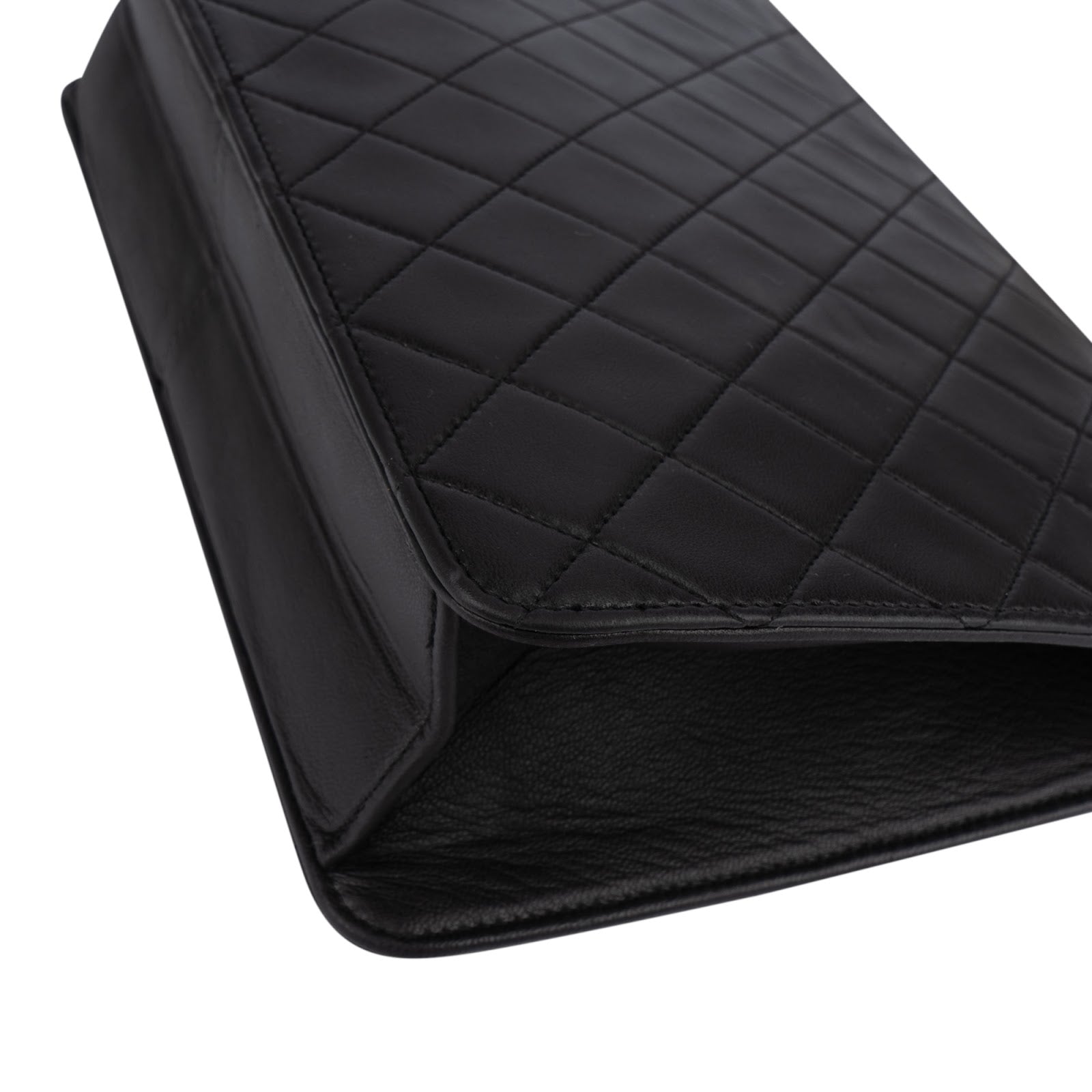 Chanel Quilted Lambskin 24K Gold Single Flap Shoulder Bag - vintageandkickz
