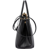 Prada Black Saffiano Metal Leather Large Galleria Handbag