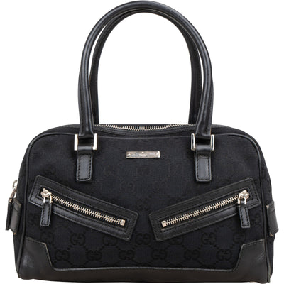 Gucci Monogram GG Canvas Twin Pocket Boston Handbag