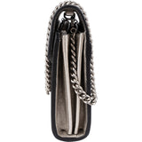 Gucci Lizard-Embossed Metallic Leather Dionysus Wallet On Chain Crossbody Bag