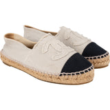 Chanel Multicolor Leather Canvas CC Espadrilles Shoes (36)