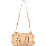 Miu Miu Vitello Lux Leather Gathered Drawstring Satchel Handbag