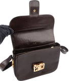 Celine Shiny Calfskin Medium Triomphe Shoulder Bag