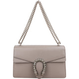 Gucci Grey Leather Crystal Dionysus Shoulder Bag