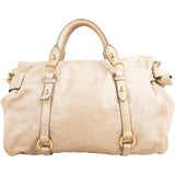 Miu Miu Vitello Lux Leather Bow Satchel Handbag