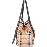 Burberry Haymarket Nova Check Hobo Shoulder Bag