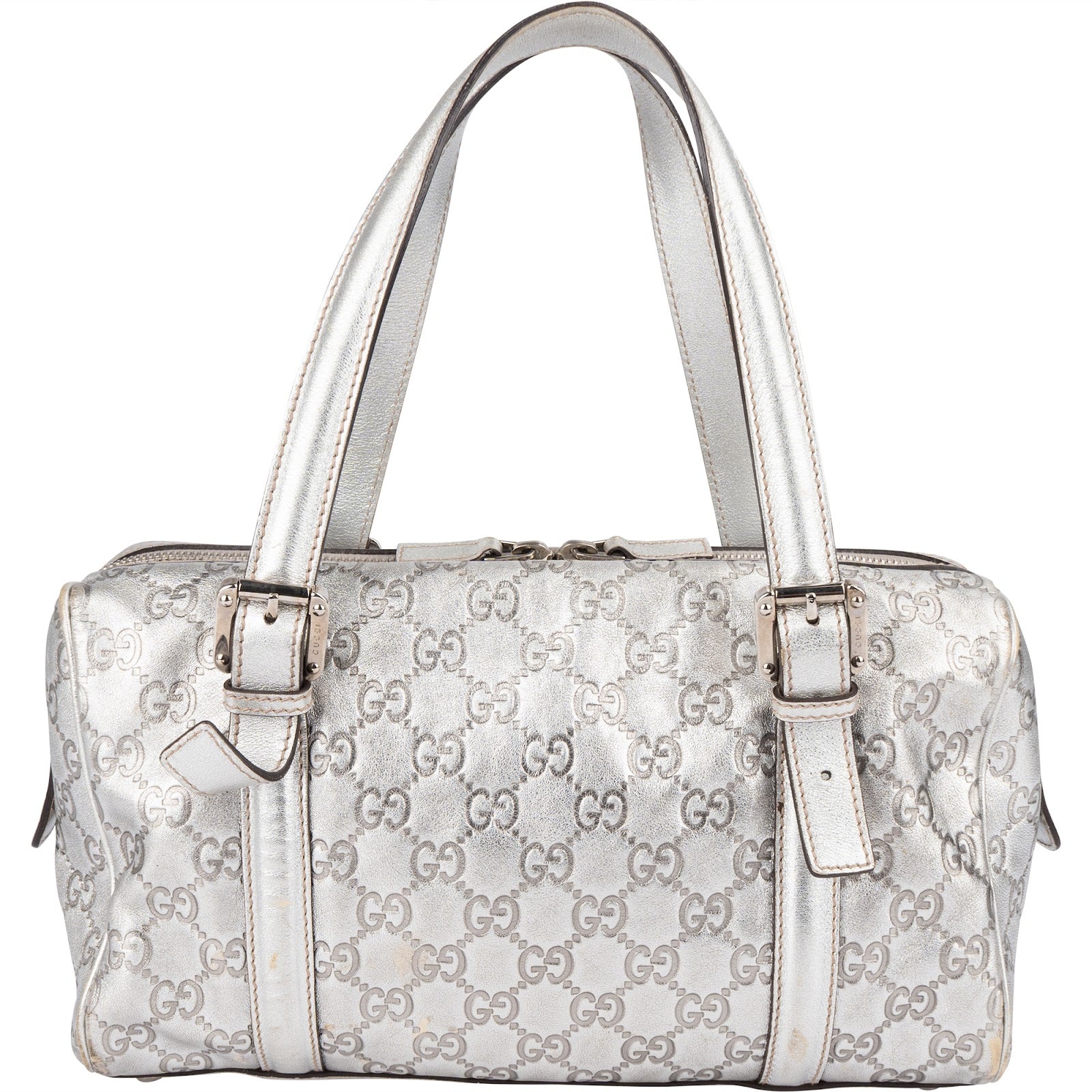 [🔄️B11 / F06] Gucci Guccissima Leather Interlocking G Boston Bag Handbag - vintageandkickz