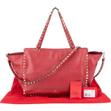 Valentino Garavani Leather Rockstud Shopper Shoulder Bag