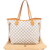 Louis Vuitton Monogram Damier Azur Canvas Neverfull MM Shoulder Bag