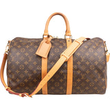 Louis Vuitton Monogram Canvas Keepall 45 Bandoulière Travel Bag