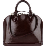 Louis Vuitton Burgundy Vernis Epi Leather Alma PM Handbag - vintageandkickz