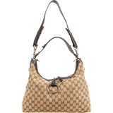 Gucci Monogram GG Canvas Horsebit Hobo Shoulder Bag