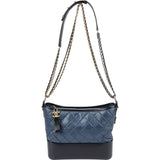 Chanel Aged Calfskin Quilted Gabrielle Hobo Crossbody Bag